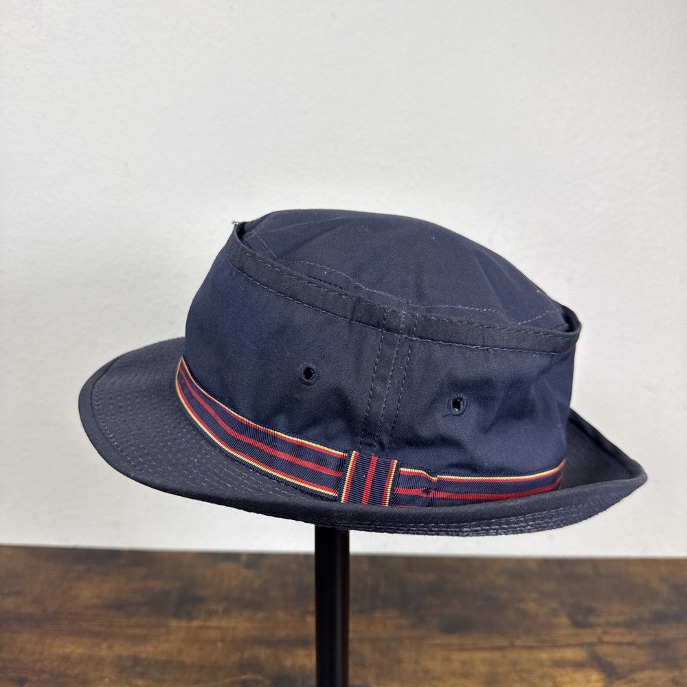 Vintage Brooks Brothers Cotton Golf, Tennis, Pork Pie Hat Navy Size 7 1/8 EUC